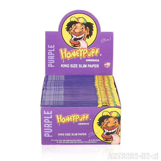 HONEYPUFF Zigarettenpapier in der Größe 1 1/4 mit verschiedenen Geschmacksrichtungen, langsam brennendes Zigarettenpapier (32 Stück)