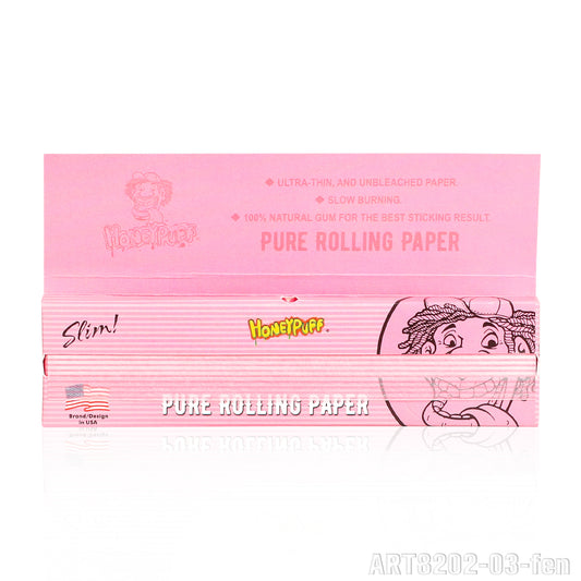 Feuilles à rouler Honeypuff, format 1 1/4, différentes saveurs, à combustion lente (32 pièces)