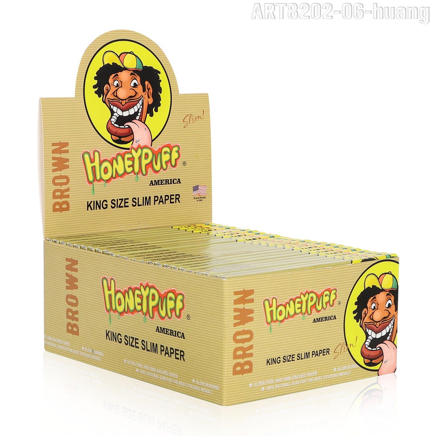 HONEYPUFF 1 1/4 Size Variety Of Flavors Rolling Papers, Slow Burning Cigarette Rolling Papers (32 PCS)