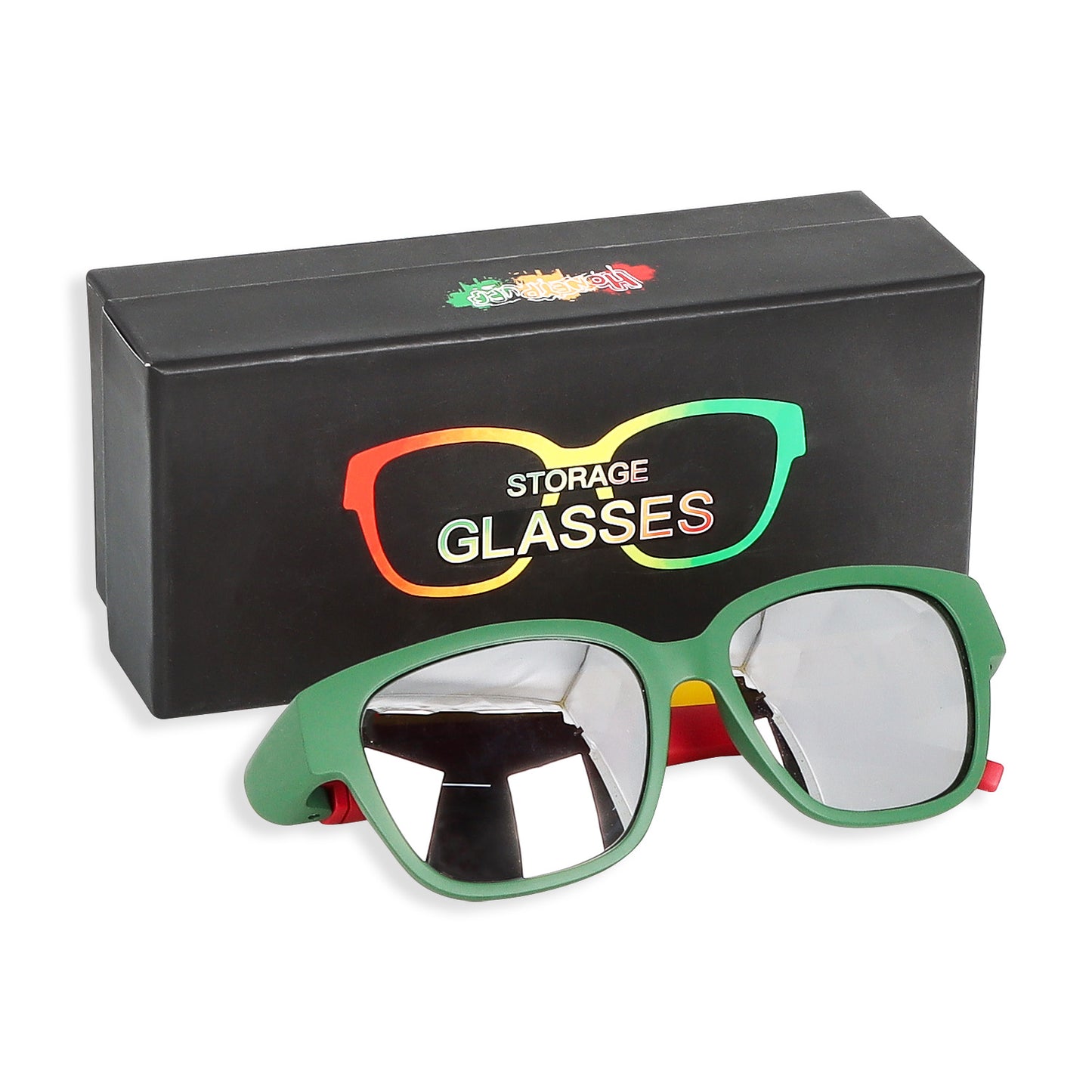 HONEYPUFF New Plastic Sunglasses Shaped Storage Jar, Fashion Style Cigarette Storage Case, Suit 2 Large Cigarettes