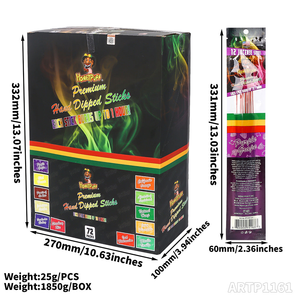 Honeypuff  brand flavors stick burns with different flavor