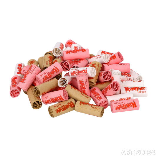 Honeypuff brand 7mm smoking filter tip with brown white and pink colos