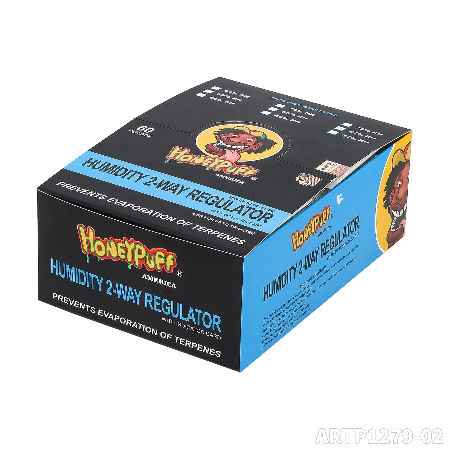 Honeypuff 70-63mm humidity 2-way regulartor with different size for tobacc