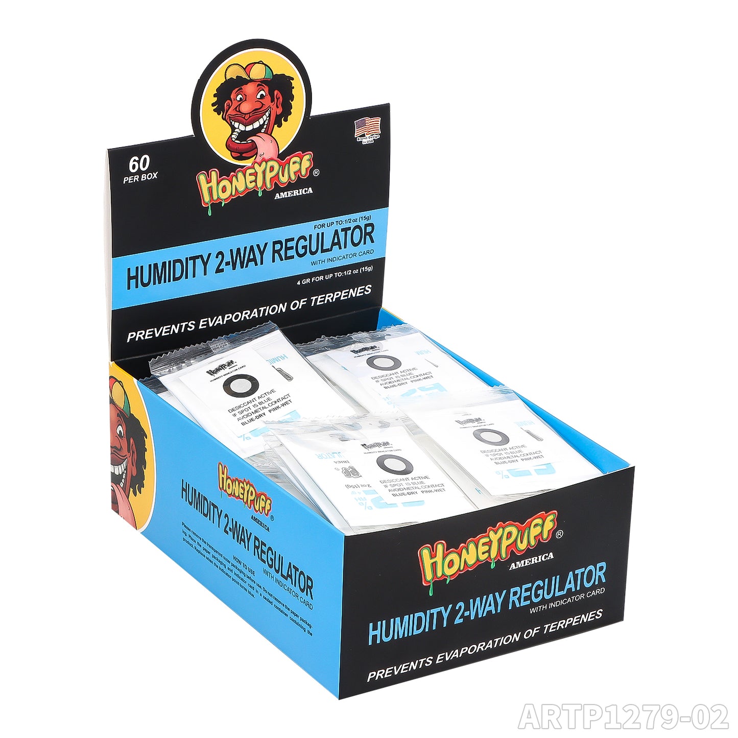 Honeypuff 70-63mm humidity 2-way regulartor with different size for tobacc