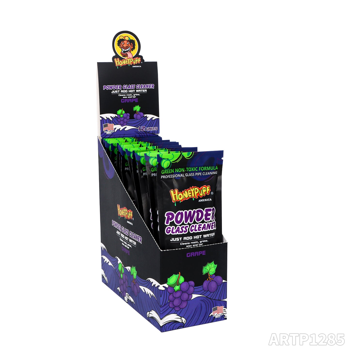 HONEYPUFF hot sale glass cleaner powder with different flavor  very good cleaning effect
