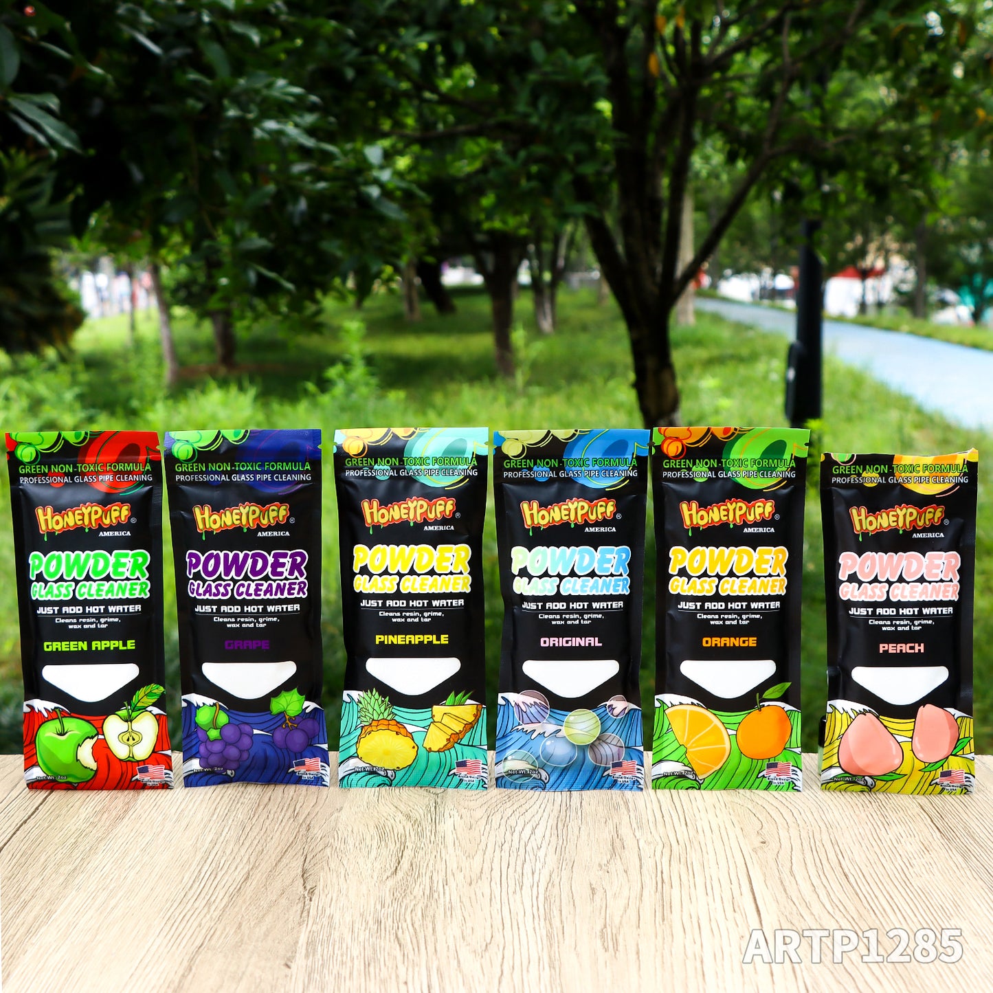 HONEYPUFF hot sale glass cleaner powder with different flavor  very good cleaning effect