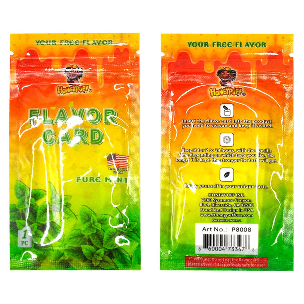 HONEYPUFF Pure Mint Flavour Cards, King Size Flavour Cards, 1 Pack / Bag