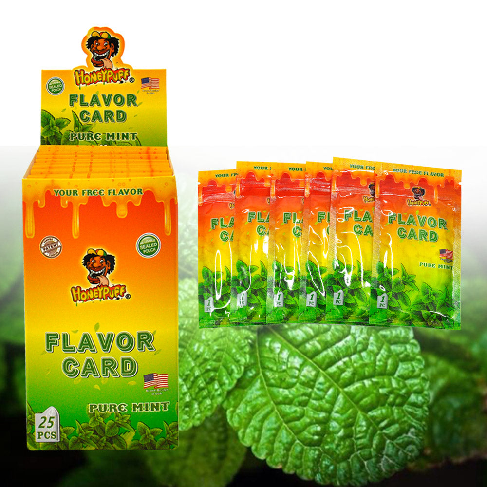 HONEYPUFF Pure Mint Flavour Cards, King Size Flavour Cards, 1 Pack / Bag