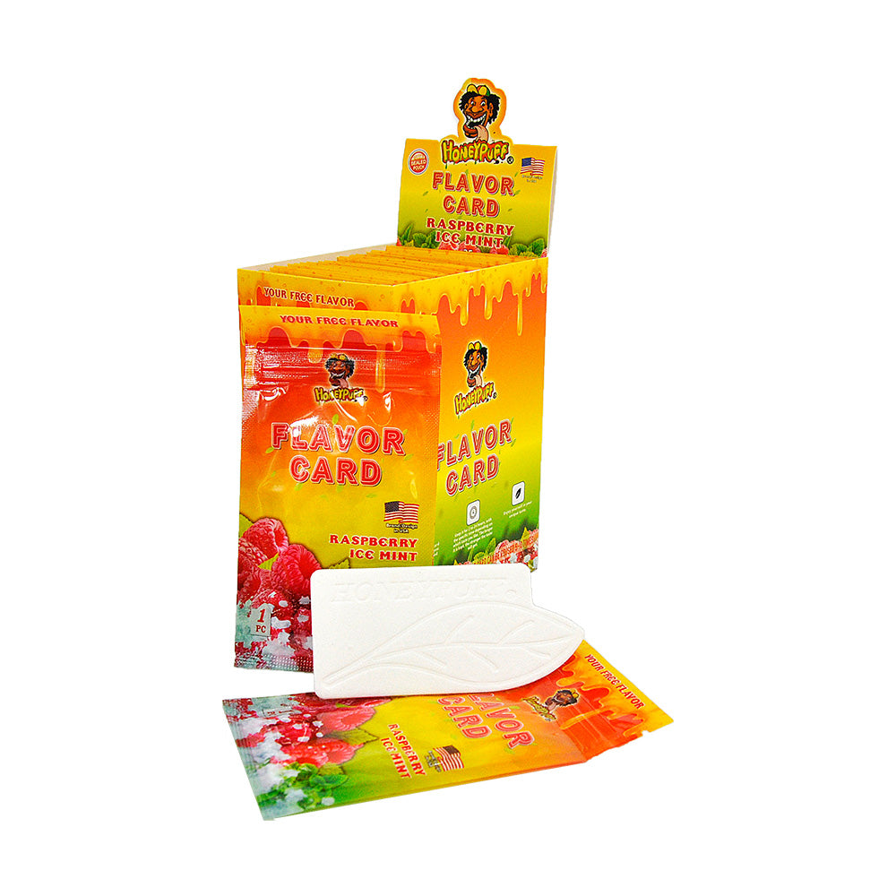 HONEYPUFF Raspberry Ice Mint Flavour Cards, King Size Cigarette Insert Infusion, Natural Flavour Card