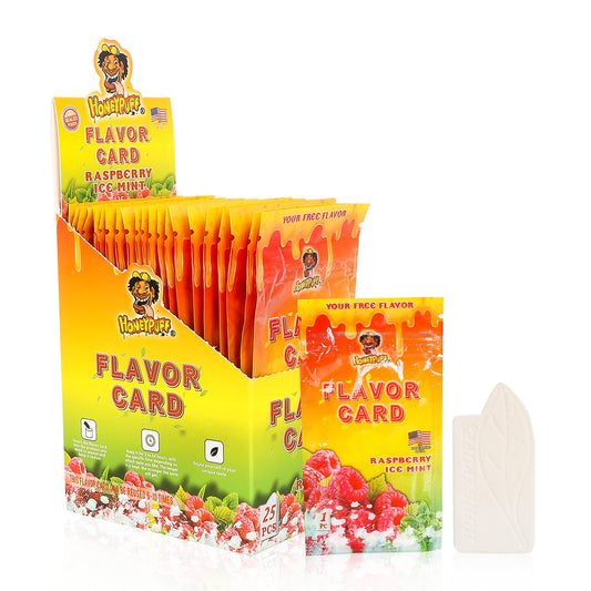 HONEYPUFF Raspberry Ice Mint Flavour Cards, King Size Cigarette Insert Infusion, Natural Flavour Card