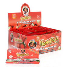 Load image into Gallery viewer, HONEYPUFF 1 1/4 Size Strawberry Flavored Rolling Papers, Slow Burning Cigarette Rolling Papers (50 PCS)