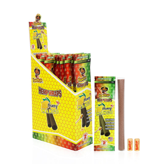 HONEYPUFF Mango Flavored Pre Rolled Cones, King Size Pre Rolled Rolling Paper with Tips, Slow Burning Rolling Cones, 2 PCS / Pack 12 Packs / Box
