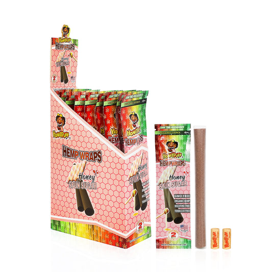 HONEYPUFF Spun Sugar Flavored Pre Rolled Cones, King Size Pre Rolled Rolling Paper with Tips, Slow Burning Rolling Cones, 2 PCS / Pack 12 Packs / Box