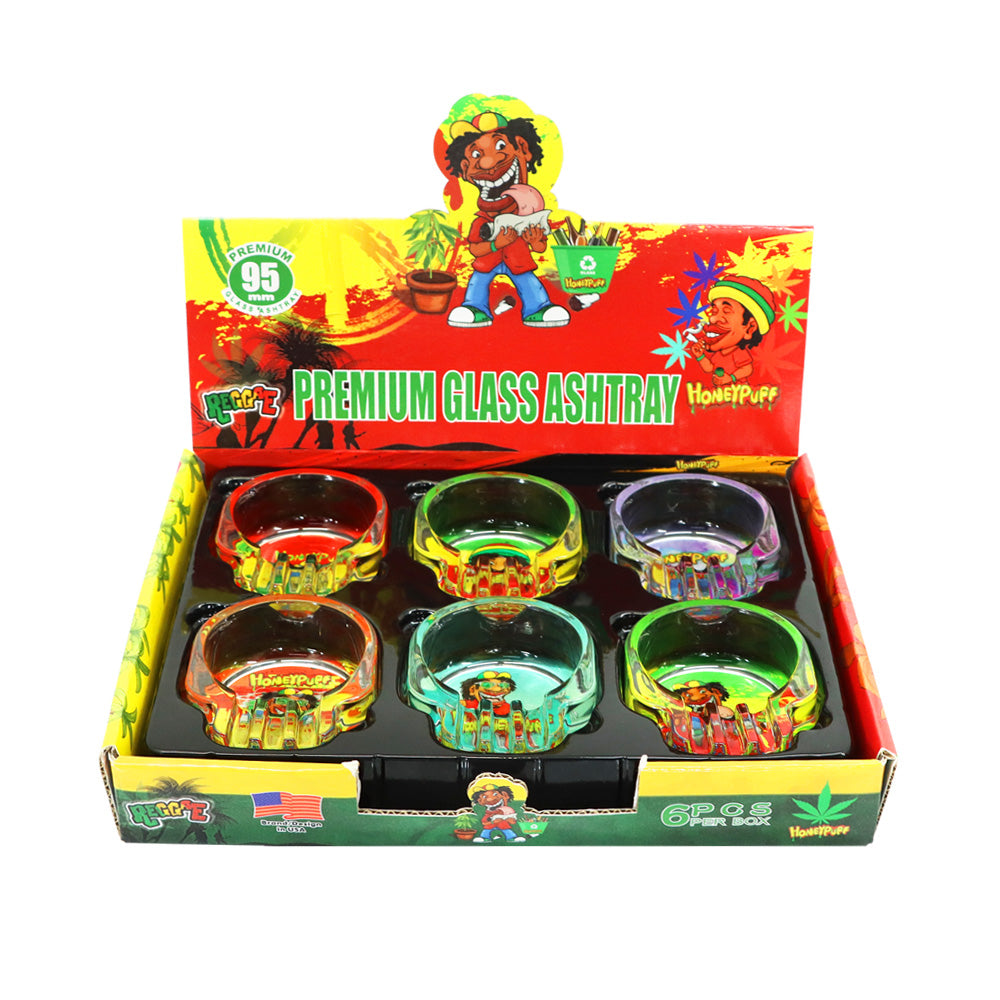 HONEYPUFF decorated skull shape clear glass ashtray, 97*62mm portable round ashtray, desktop ashtray, smoking accessories