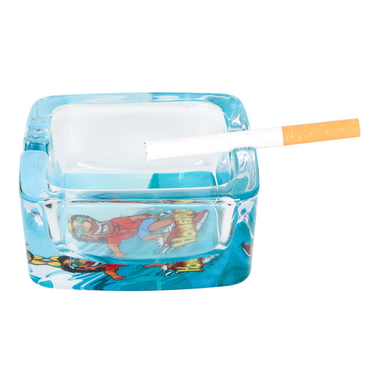HONEYPUFF brand square glass color design 92 * 42mm high-quality ashtray