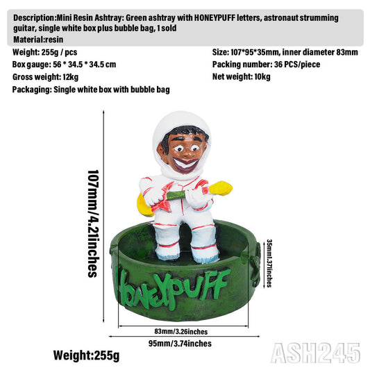 HONEYPUFF astronaut styling resin 107 * 95 * 33mm, 255g, individually packaged ashtray