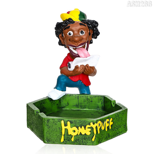 Honeypuff Multi-Color Resin Ashtrays, Mini Size Ashtrays With Cigarette Butts, Easy To Clean Resin Ashtrays & Portable