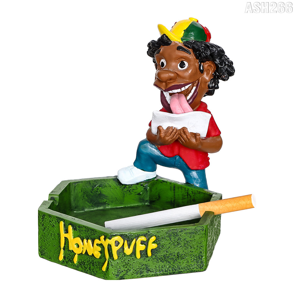 Honeypuff Multi-Color Resin Ashtrays, Mini Size Ashtrays With Cigarette Butts, Easy To Clean Resin Ashtrays & Portable