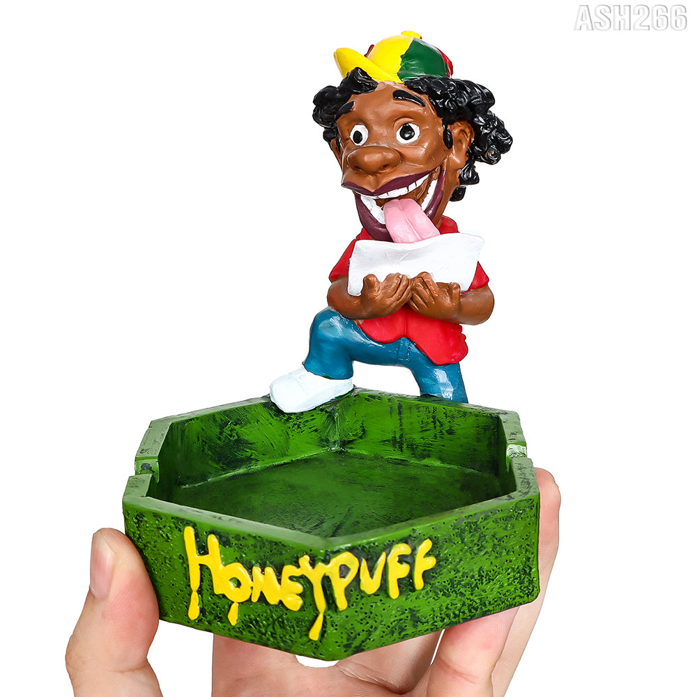Honeypuff Multi-Color Resin Ashtrays, Mini Size Ashtrays With Cigarette Butts, Easy To Clean Resin Ashtrays & Portable