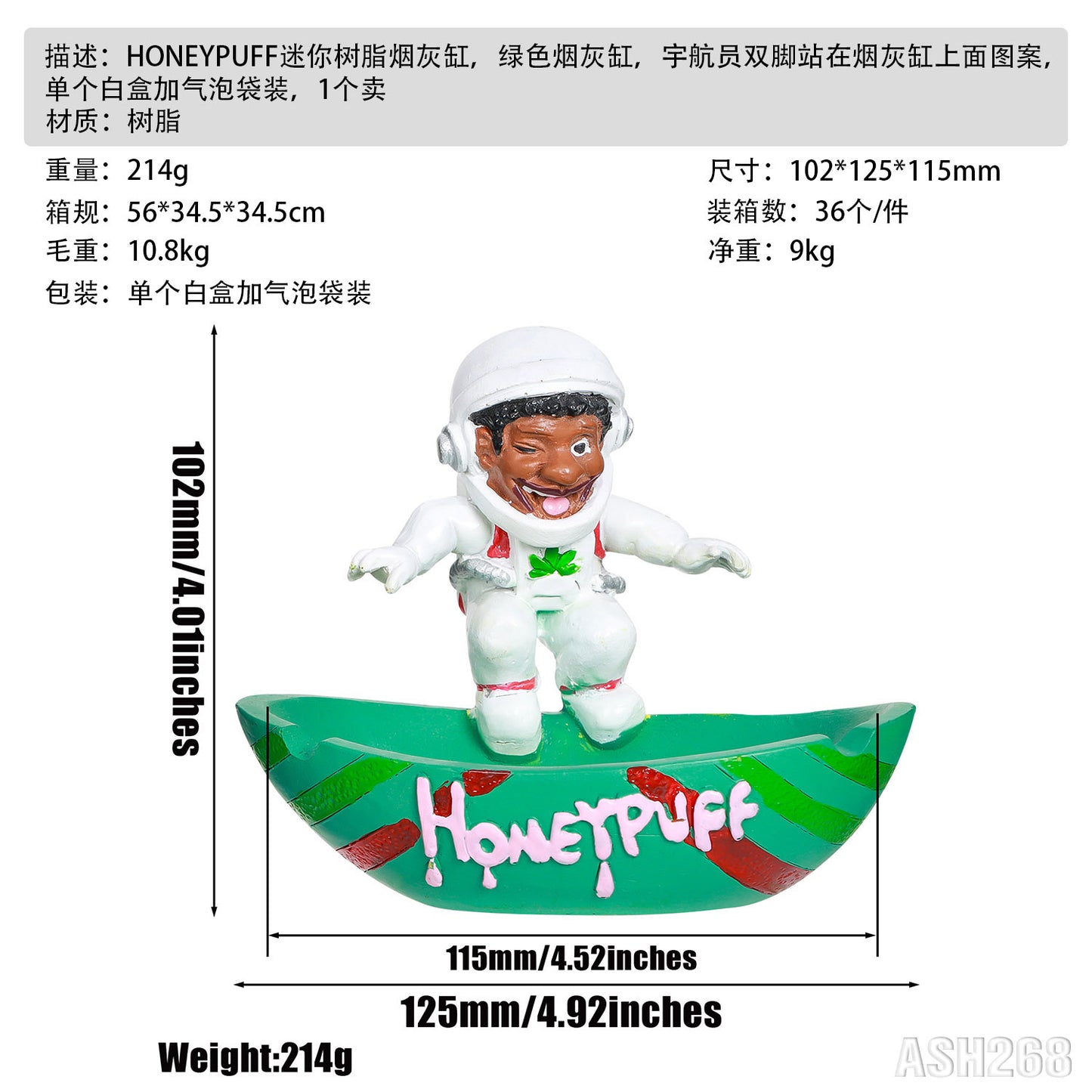 Honeypuff Multi-Color Resin Ashtrays, Mini Size Ashtrays With Cigarette Butts, Easy To Clean Resin Ashtrays & Portable