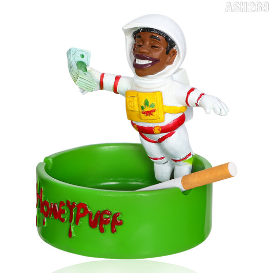 Honeypuff Multi-Color Resin Ashtrays, Mini Size Ashtrays With Cigarette Butts, Easy To Clean Resin Ashtrays & Portable
