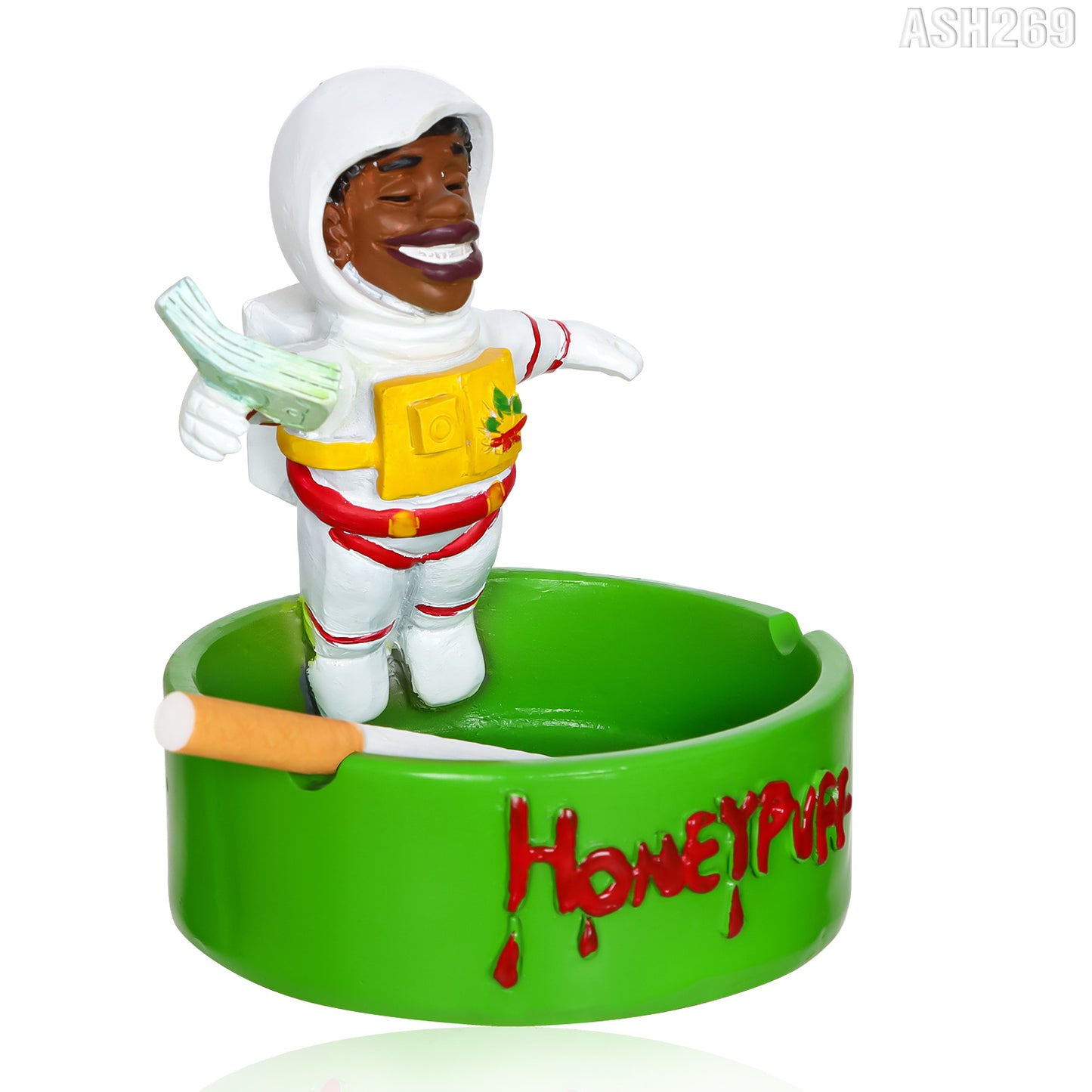 Honeypuff Multi-Color Resin Ashtrays, Mini Size Ashtrays With Cigarette Butts, Easy To Clean Resin Ashtrays & Portable