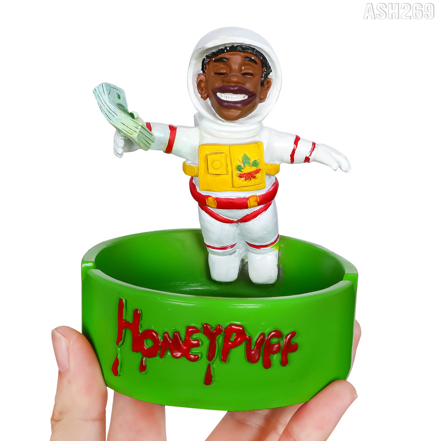 Honeypuff Multi-Color Resin Ashtrays, Mini Size Ashtrays With Cigarette Butts, Easy To Clean Resin Ashtrays & Portable