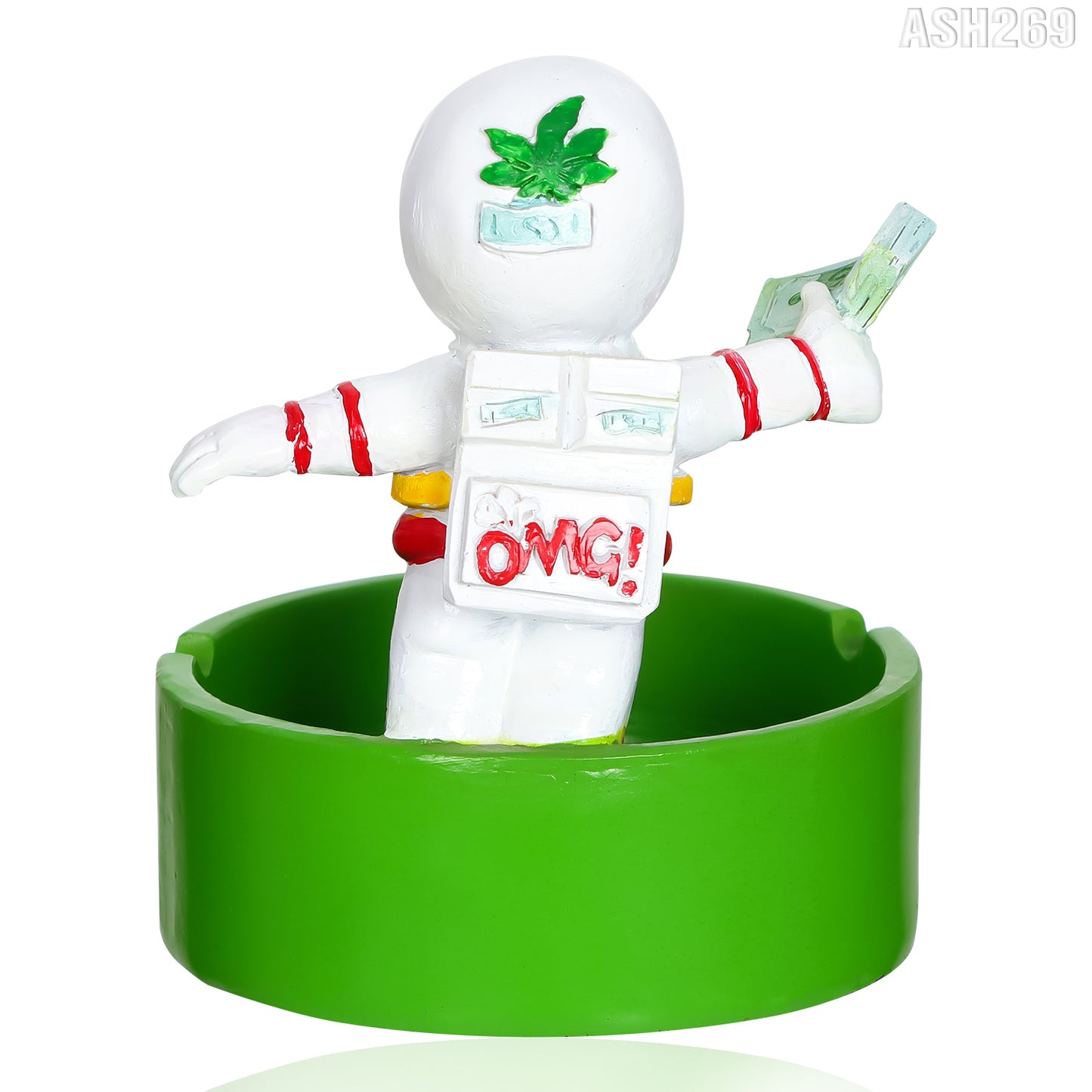 Honeypuff Multi-Color Resin Ashtrays, Mini Size Ashtrays With Cigarette Butts, Easy To Clean Resin Ashtrays & Portable