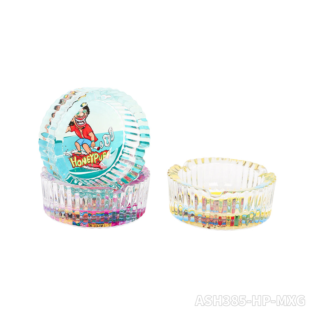 HONEYPUFF Round 81 * 34mm Colorful Fruit Style Hot Selling Glass Ashtray