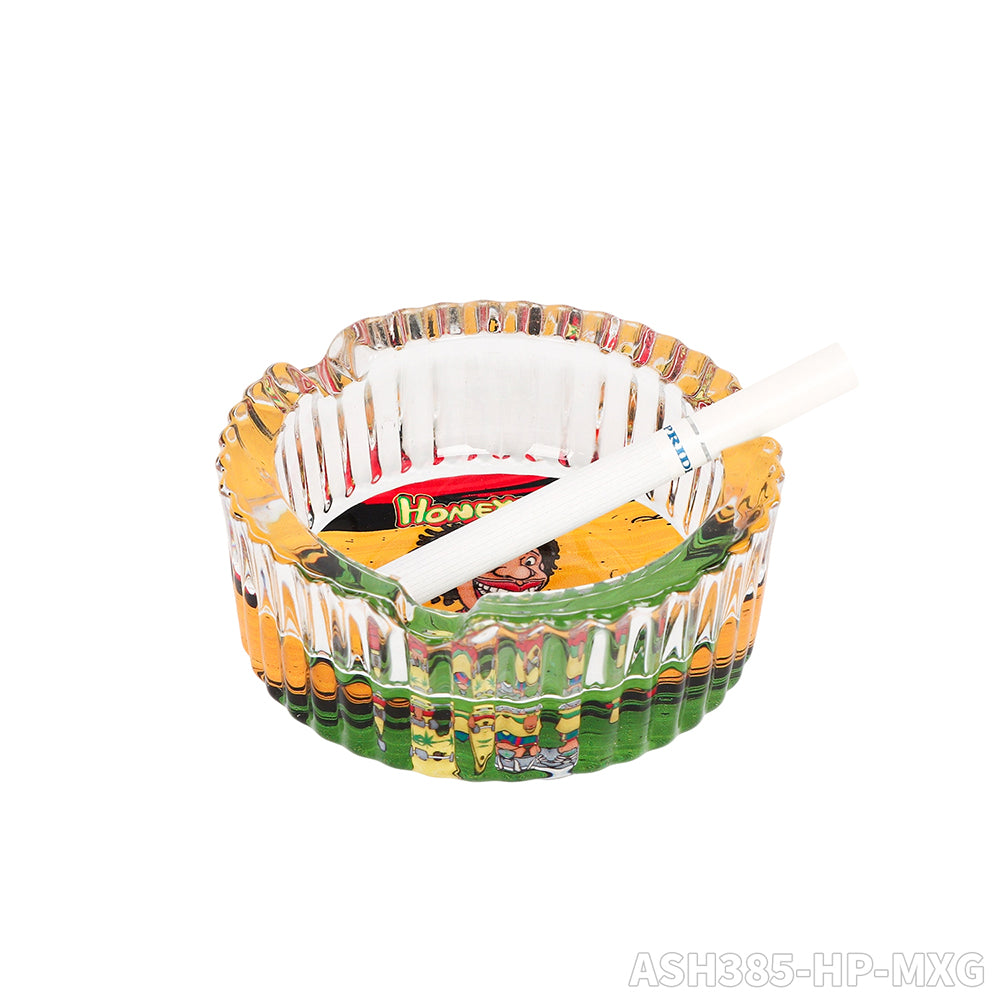 HONEYPUFF Round 81 * 34mm Colorful Fruit Style Hot Selling Glass Ashtray