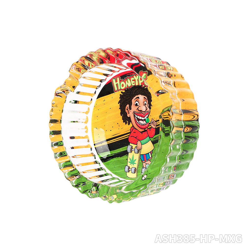 HONEYPUFF Round 81 * 34mm Colorful Fruit Style Hot Selling Glass Ashtray