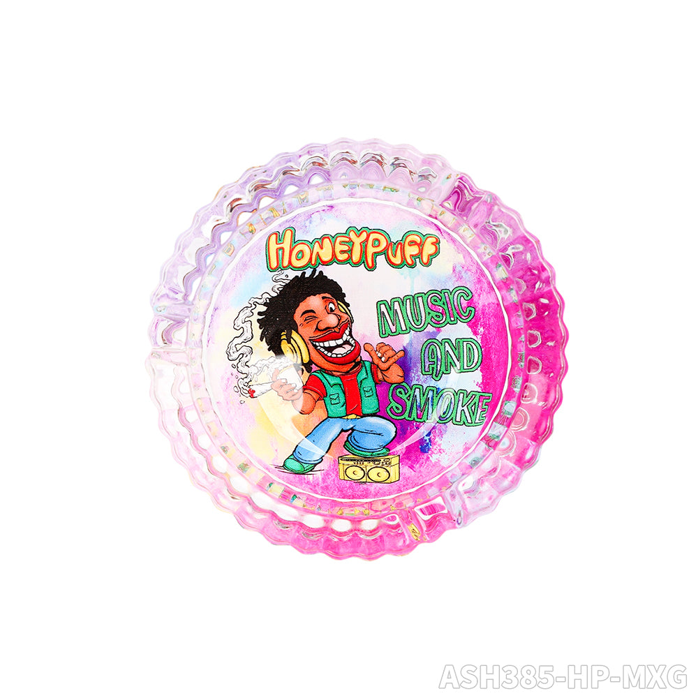 HONEYPUFF Round 81 * 34mm Colorful Fruit Style Hot Selling Glass Ashtray