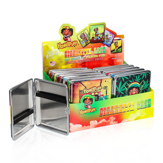 Honeypuff Cigarette Case | PU Leather Cigarette Carrier For Men and Women | Capacity 20 Cigarettes with Internal Divider.