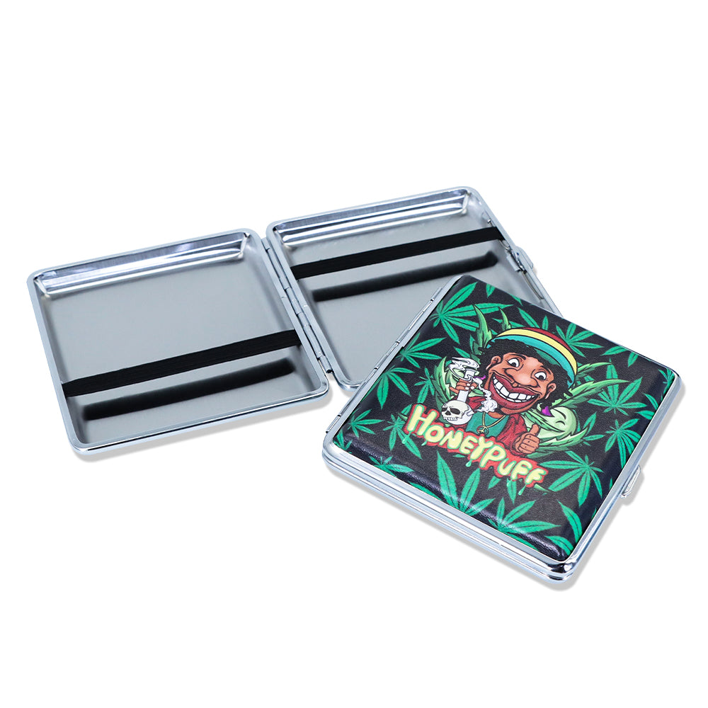 Honeypuff Cigarette Case | PU Leather Cigarette Carrier For Men and Women | Capacity 20 Cigarettes with Internal Divider.