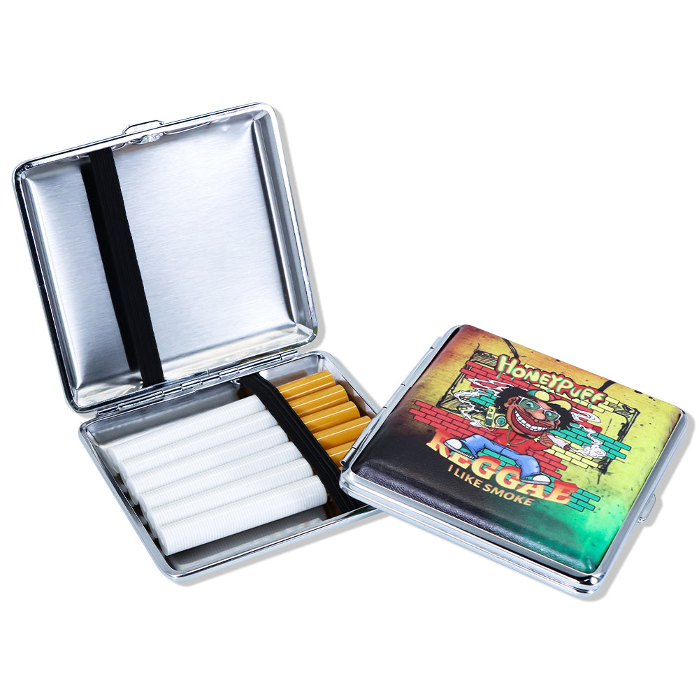 Honeypuff Cigarette Case | PU Leather Cigarette Carrier For Men and Women | Capacity 20 Cigarettes with Internal Divider.