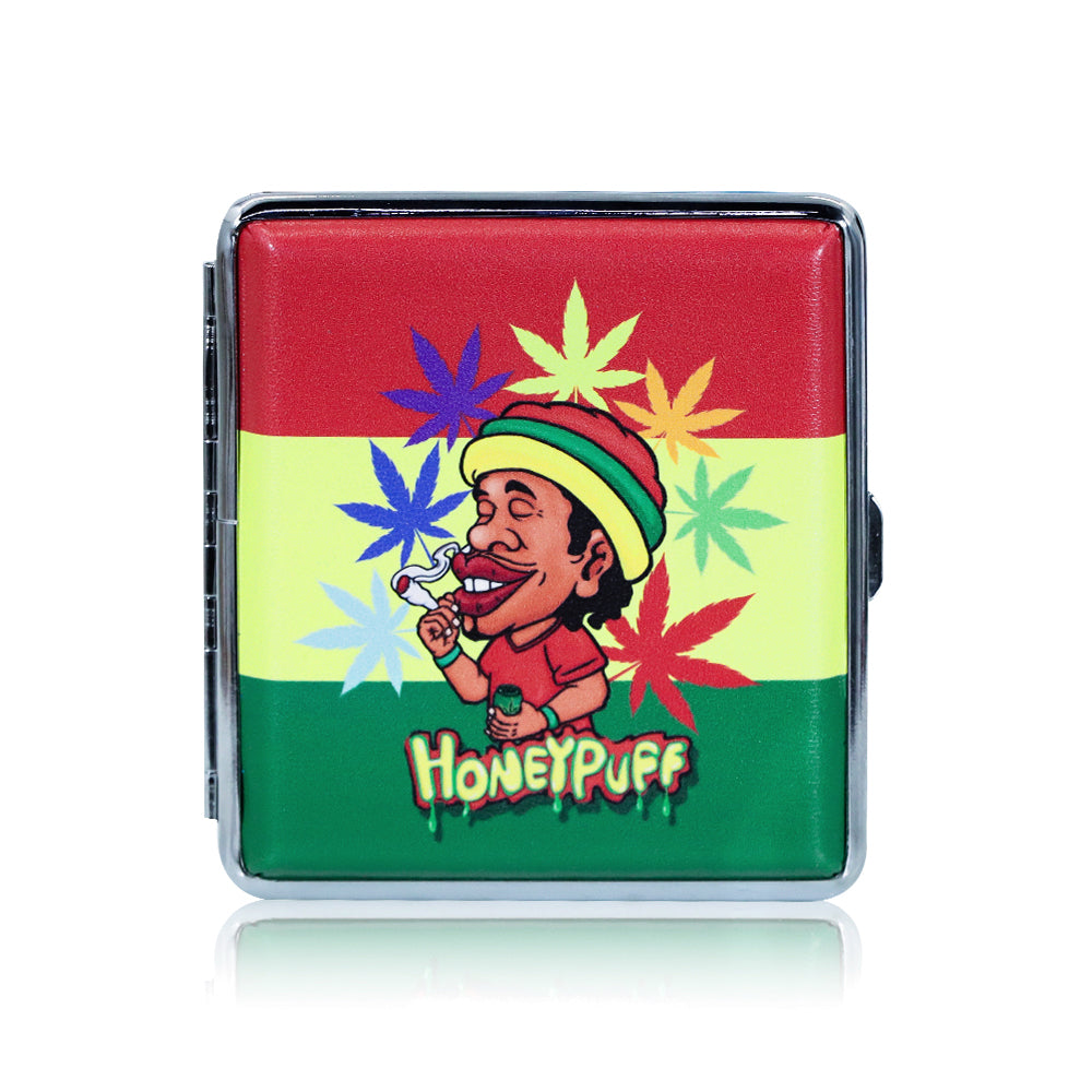 Honeypuff Cigarette Case | PU Leather Cigarette Carrier For Men and Women | Capacity 20 Cigarettes with Internal Divider.