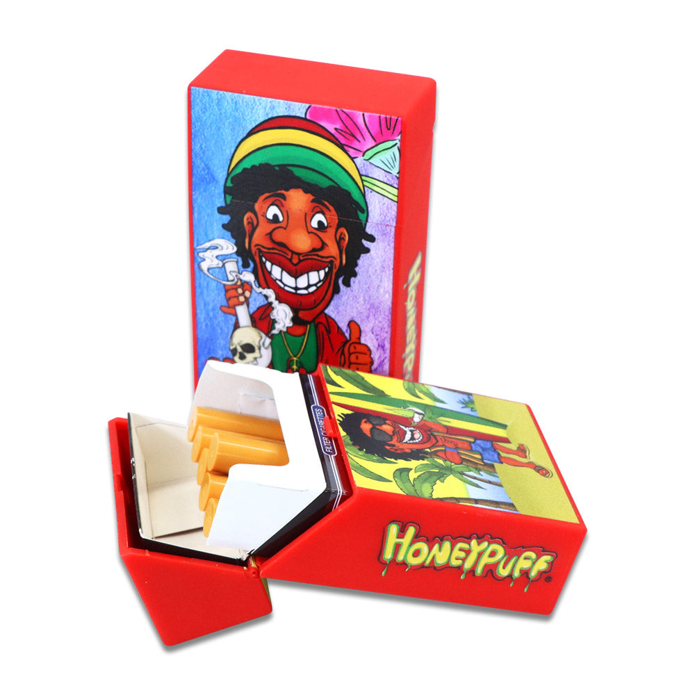 Honerypuff series 94*62*29mm plastic cigarette case with various designs