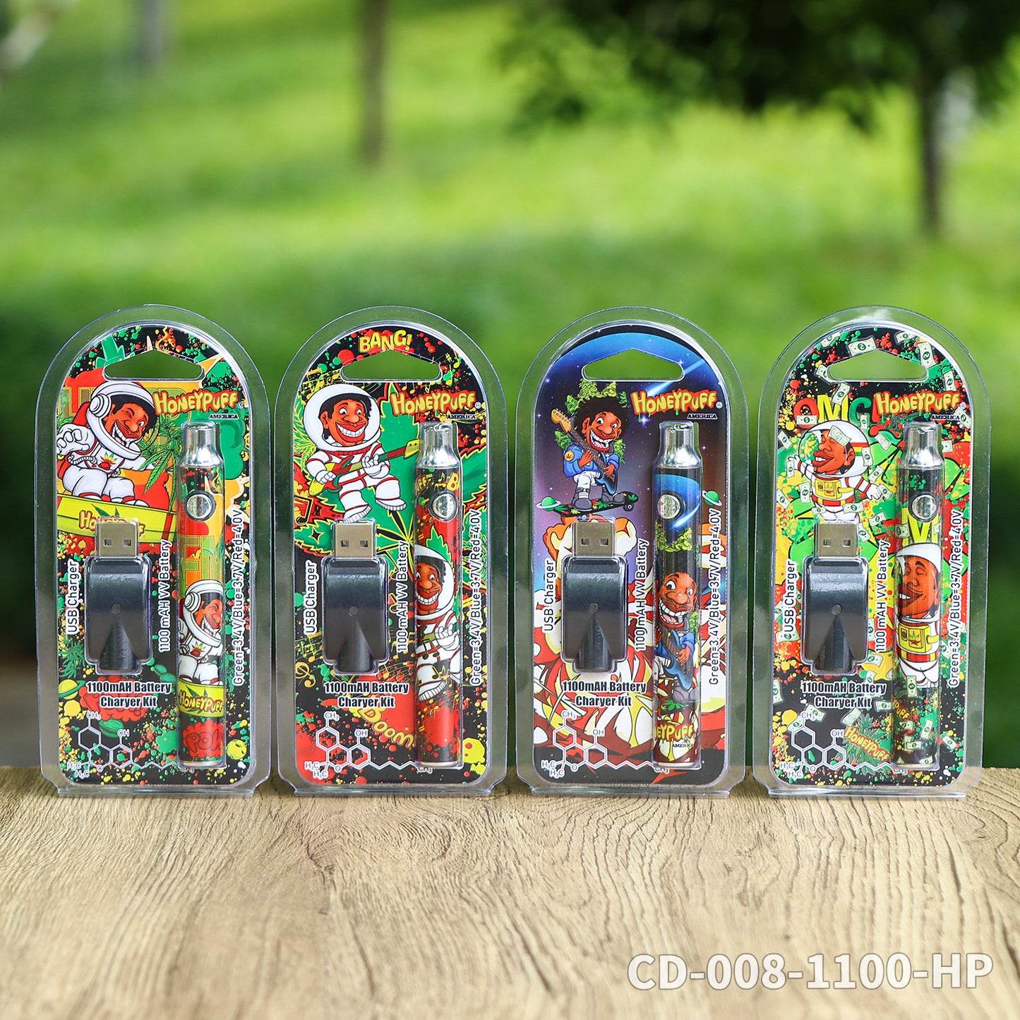 HONEYPUFF hot sale 1100 mAH battery vape accessories with different design