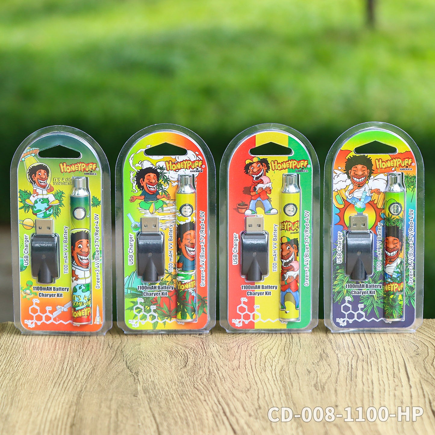 HONEYPUFF hot sale 1100 mAH battery vape accessories with different design