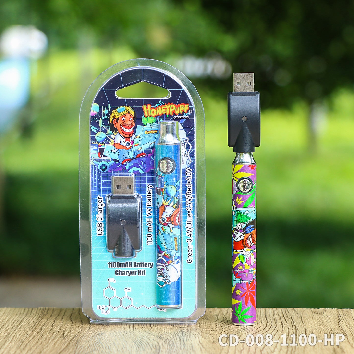 HONEYPUFF hot sale 1100 mAH battery vape accessories with different design