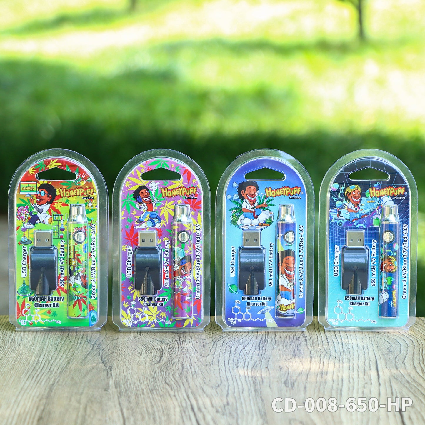 HONEYPUFF hot sale 650 mAH battery vape accessories with different design