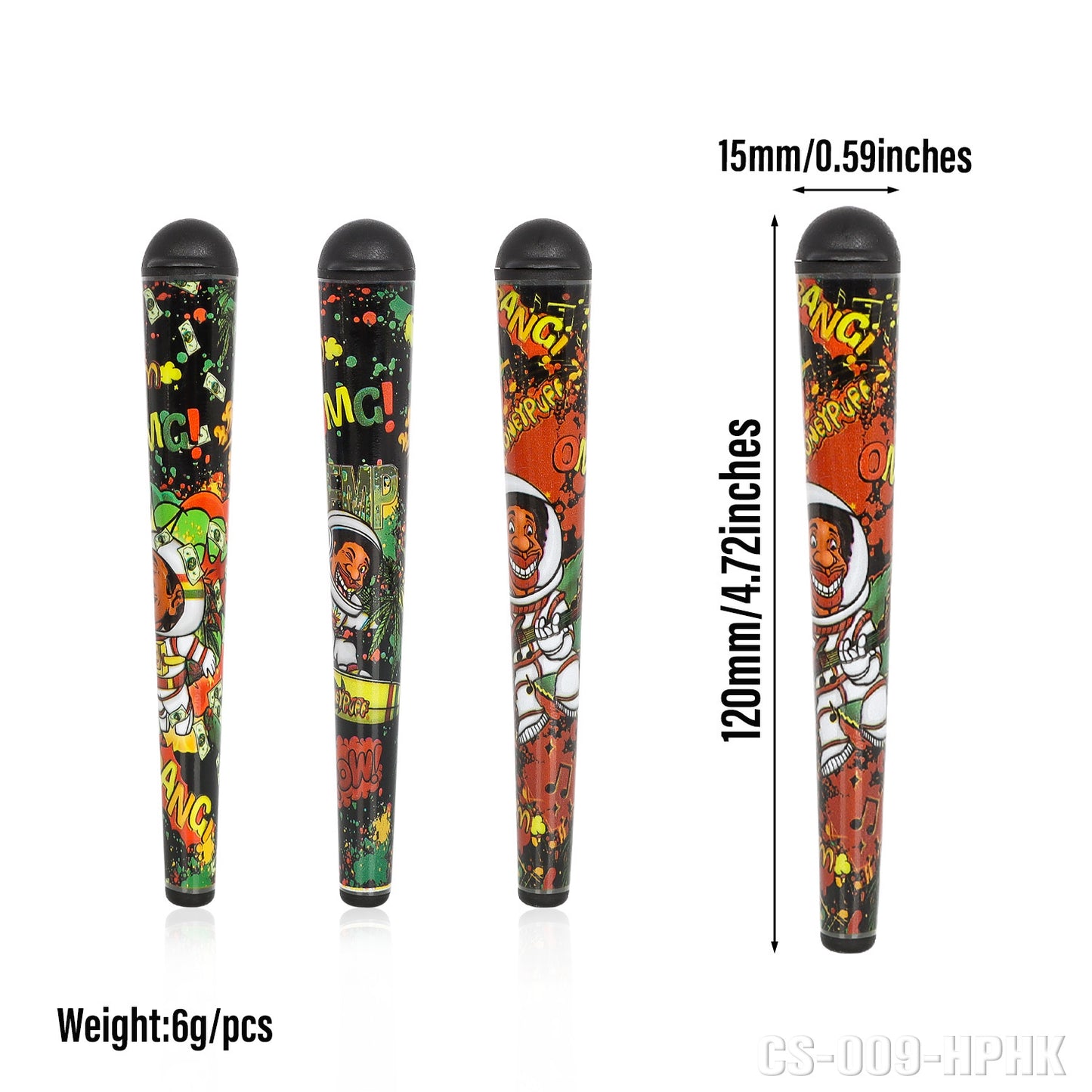 HONEYPUFF 120 mm Plastic Joint Holder, Smell Proof Cigarette Holder, 48 PCS / Box