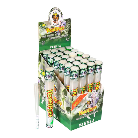 HONEYPUFF Vanilla Flavor Pre Rolled Cones, Clear Rolling Papers, King Size Pre Rolled Rolling Paper with Tips, 2 PCS per Tube