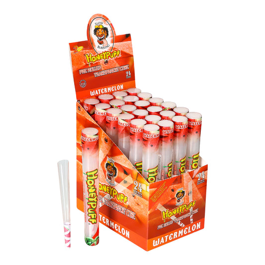 HONEYPUFF Watermelon Flavor Pre Rolled Cones, Clear Rolling Papers, King Size Pre Rolled Rolling Paper with Tips, 2 PCS per Tube