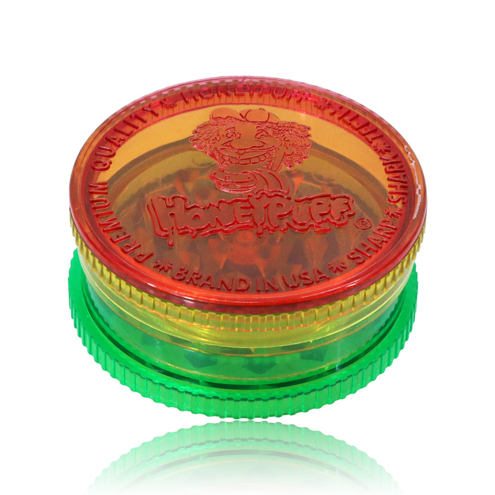 Honeypuff smoking kit with 60mm 3 parts plastic griner+glass pipe
