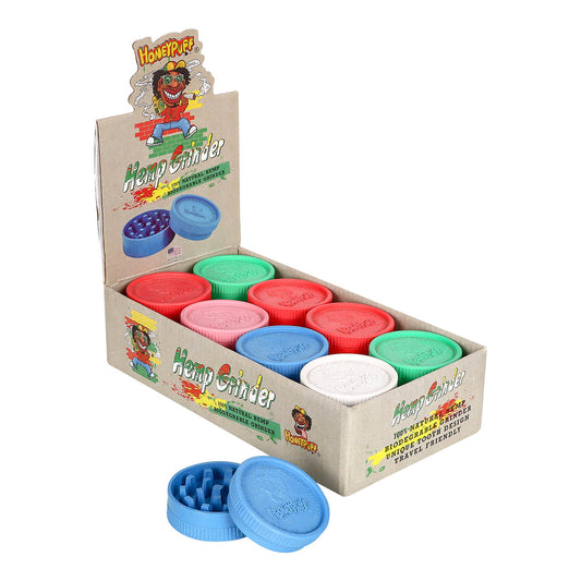 HONEYPUFF Biodegradable Plastic Herb Grinder, 56 mm 2 Lay Tobacco Grinder, Portable Weed Grinders