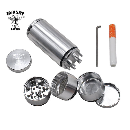 Honeypuff 59*8mm Metal Aluminium Alloy Ceramics Portable Tinplate Tobacco, Multi-Colored Herb Grinder, Cigarette Accessories