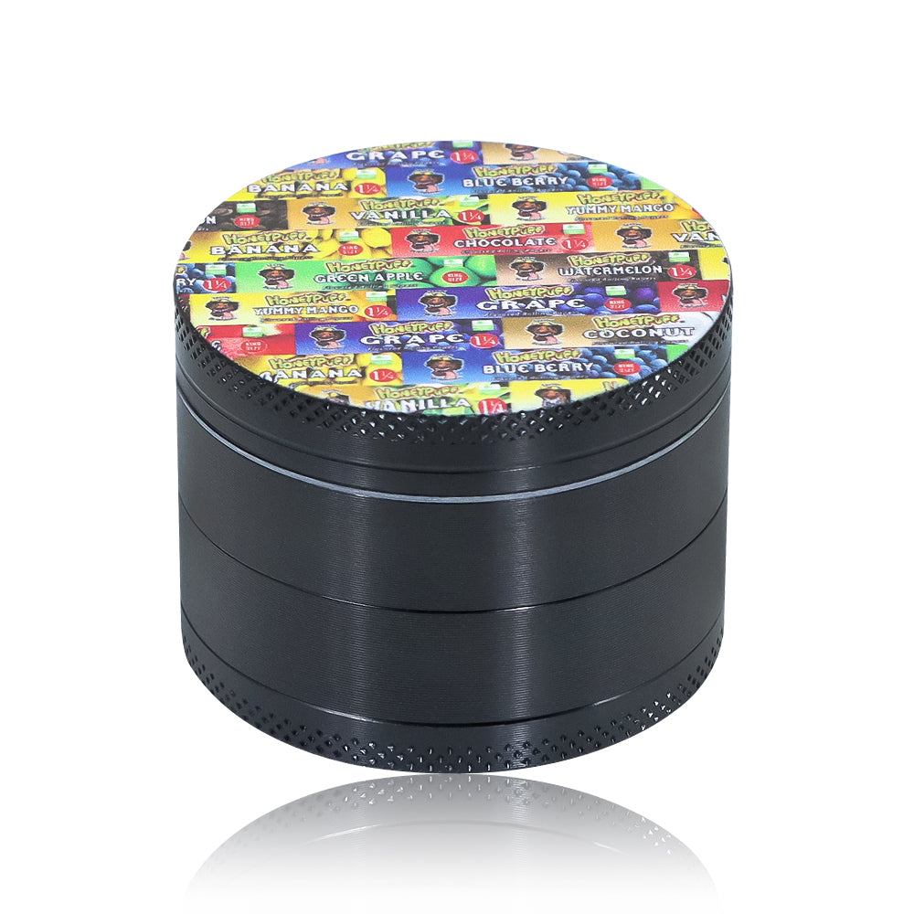 HONEYPUFF brand hot selling pipe zinc alloy grinder glass ashtray plate set cigarette store accessories