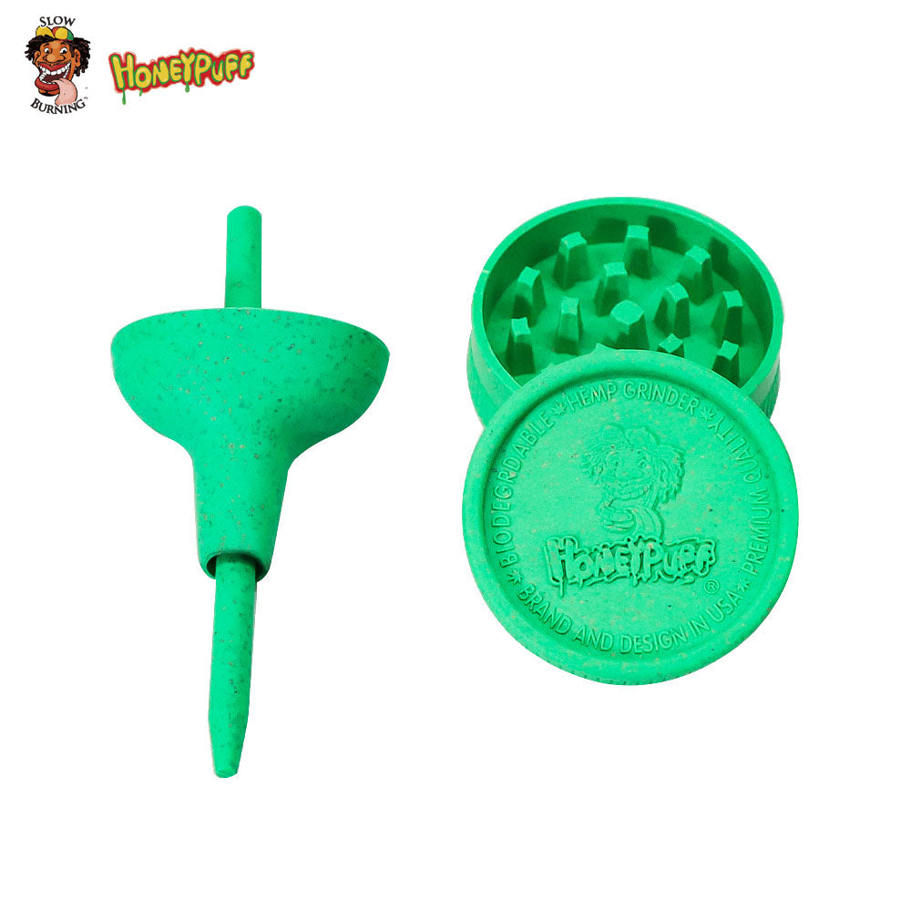HONEYPUFF Mixed Color Series Biodegradable Cigarette Grinder, Funnel, Cigarette Pressing Rod Three in One Set