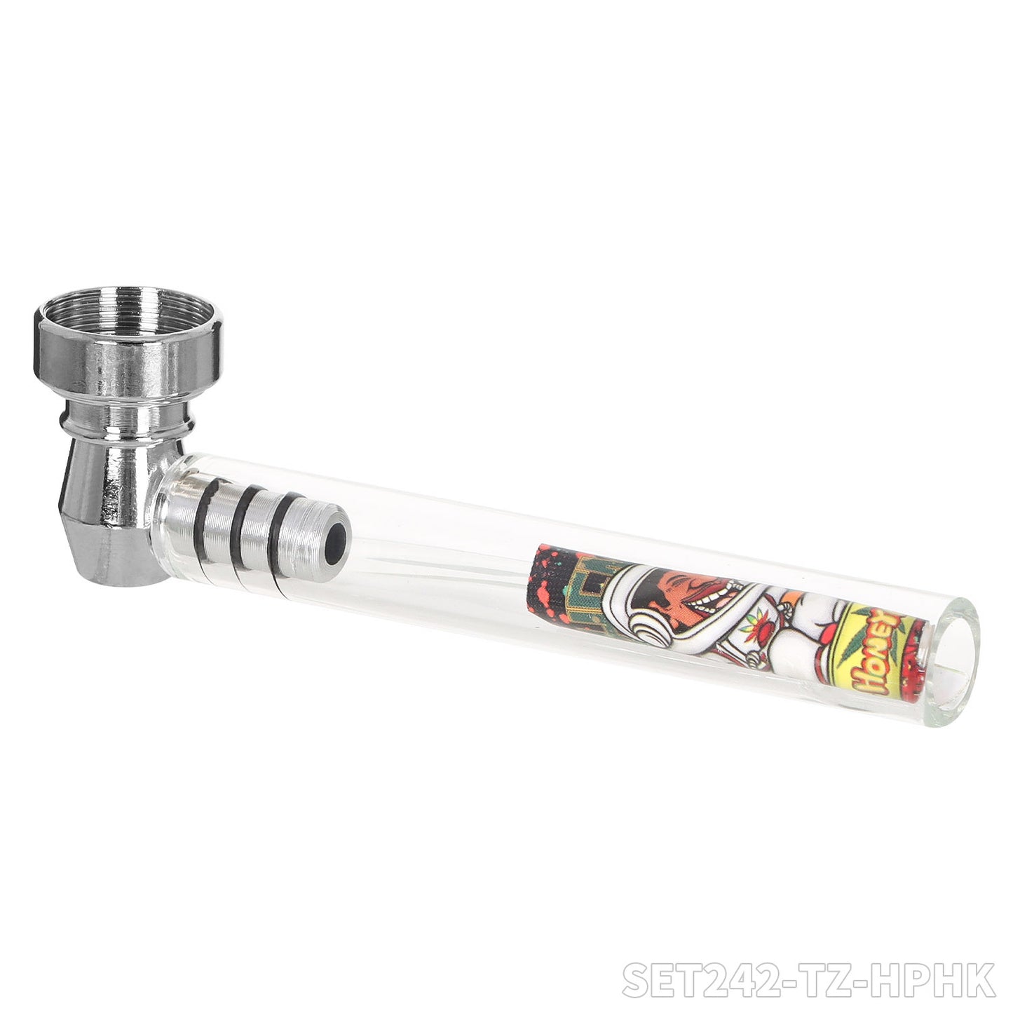 HONEYPUFF 60mm 3-layer plastic cigarette grinder+pipe+filter 12 pieces/display box